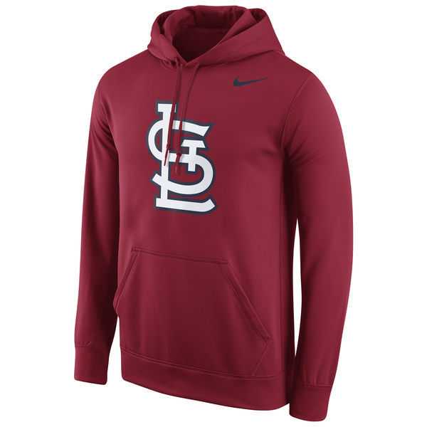 Men's St. Louis Cardinals Nike Logo Performance Pullover Hoodie - Red,We sell and wholesale Men's St. Louis Cardinals Nike Logo Performance Pullover Hoodie - Red on line form chian!